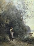 The Fisherman, Evening Effect, Ca 1860-1870-Jean-Baptiste-Camille Corot-Giclee Print