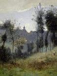 The Pond, Cowherd-Jean-Baptiste-Camille Corot-Giclee Print