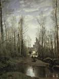 Road at Lisiere De Bois, C.1860-65-Jean-Baptiste-Camille Corot-Giclee Print