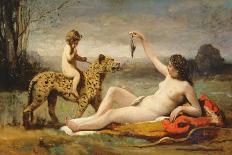 La bacchante a la panthere, 1855-60-Jean Baptiste Camille Corot-Giclee Print