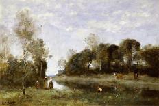 Road at Lisiere De Bois, C.1860-65-Jean-Baptiste-Camille Corot-Giclee Print