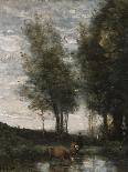 Marietta (The Roman Odalisqu)-Jean-Baptiste-Camille Corot-Giclee Print