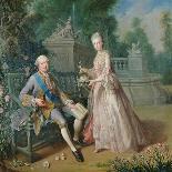 Louis Jean Marie De Bourbon, Duc De Penthievre with His Daughter, Louise-Marie Adelaide-Jean Baptiste Charpentier-Giclee Print