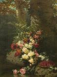 Still Life with Roses, Syringas and a Blue Tit on a Mossy Bank-Jean Baptiste Claude Robie-Giclee Print