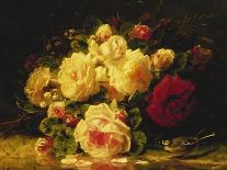 Still Life of Roses and Other Flowers-Jean Baptiste Claude Robie-Giclee Print