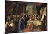 Jean-Baptiste Colbert (1619-1683) Presenting the Members of the Royal Academy of Science-Henri Testelin-Mounted Giclee Print