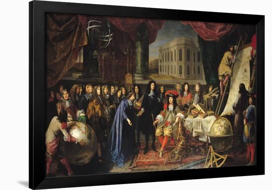 Jean-Baptiste Colbert (1619-1683) Presenting the Members of the Royal Academy of Science-Henri Testelin-Framed Giclee Print