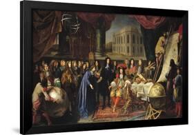 Jean-Baptiste Colbert (1619-1683) Presenting the Members of the Royal Academy of Science-Henri Testelin-Framed Giclee Print