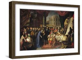 Jean-Baptiste Colbert (1619-1683) Presenting the Members of the Royal Academy of Science-Henri Testelin-Framed Giclee Print