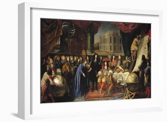 Jean-Baptiste Colbert (1619-1683) Presenting the Members of the Royal Academy of Science-Henri Testelin-Framed Giclee Print