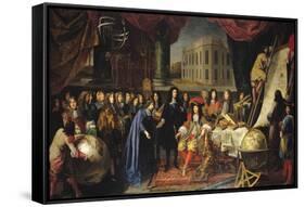 Jean-Baptiste Colbert (1619-1683) Presenting the Members of the Royal Academy of Science-Henri Testelin-Framed Stretched Canvas