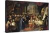 Jean-Baptiste Colbert (1619-1683) Presenting the Members of the Royal Academy of Science-Henri Testelin-Stretched Canvas