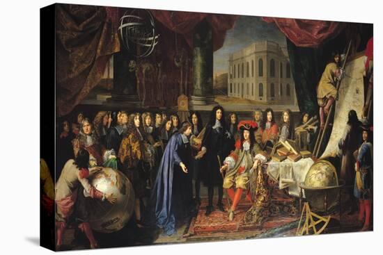 Jean-Baptiste Colbert (1619-1683) Presenting the Members of the Royal Academy of Science-Henri Testelin-Stretched Canvas