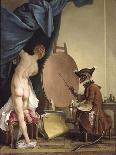 The Monkey Painter-Jean Baptiste Deshays De Colleville-Framed Giclee Print