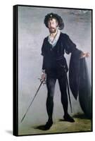 Jean Baptiste Faure (1830-1914) as Hamlet, 1877-Edouard Manet-Framed Stretched Canvas