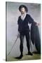 Jean Baptiste Faure (1830-1914) as Hamlet, 1877-Edouard Manet-Stretched Canvas