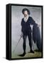 Jean Baptiste Faure (1830-1914) as Hamlet, 1877-Edouard Manet-Framed Stretched Canvas