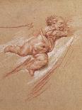 A Child chalk on paper-Jean Baptiste Greuze-Giclee Print