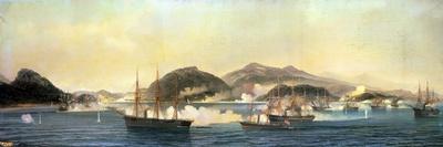 The Second Battle of Shimonoseki, 5th September 1864, 1868-Jean Baptiste Henri Durand-Brager-Framed Premium Giclee Print