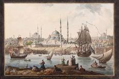 The Yeni Cami And the Port of Istanbul-Jean-Baptiste Hilair-Stretched Canvas