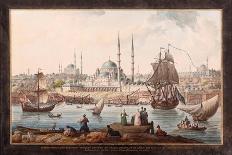The Yeni Cami And the Port of Istanbul-Jean-Baptiste Hilair-Mounted Giclee Print