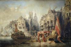 The Arrival of Fernando Alvarez De Toledo, Duke of Alba at Rotterdam in 1567, 1844-Jean-Baptiste Isabey-Framed Giclee Print