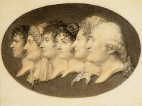 Profile Portrait of Augustin and His Family-Jean-Baptiste-Jacques Augustin-Framed Giclee Print