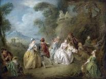 Courtly Scene in a Park, C.1730-35-Jean-Baptiste Joseph Pater-Giclee Print