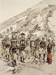 French Troops on the March, 1886-Jean Baptiste Lallemand-Framed Giclee Print