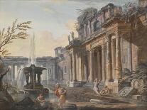 Pyramid of Caius Cestius at Rome-Jean-Baptiste Lallemand-Giclee Print