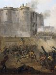 Storming of the Bastille, July 14th 1789-Jean Baptiste Lallemand-Framed Stretched Canvas