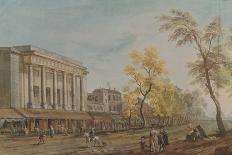 The Theatre Des Italians (Oil on Canvas)-Jean-Baptiste Lallemand-Giclee Print