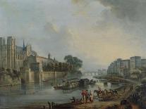 Vue de Notre-Dame, de l'Archevêché et du quai des Bernardins, vers 1775-Jean-Baptiste Lallemand-Giclee Print