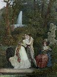 Genevieve of Brabant Baptising Her Son in Prison-Jean Baptiste Mallet-Laminated Giclee Print
