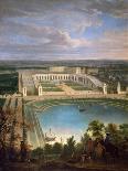 Vue de l'Orangerie et du château de Versailles depuis les hauteurs de Satory, au premier plan, la-Jean-Baptiste Martin-Giclee Print