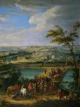 The Town and Chateau of Versailles from the Butte De Montboron, Where Louis XIV (1638-1715)-Jean-Baptiste Martin-Giclee Print
