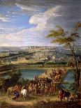 The Town and Chateau of Versailles from the Butte De Montboron, Where Louis XIV (1638-1715)-Jean-Baptiste Martin-Giclee Print