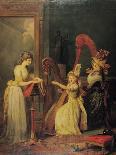 Harp Lesson Given by Madame de Genlis to Mademoiselle D'Orleans, 1842-Jean Baptiste Mauzaisse-Giclee Print