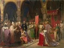 Louis VII (circa 1120-1180) the Young, King of France Taking the Banner in St. Denis in 1147, 1840-Jean Baptiste Mauzaisse-Giclee Print
