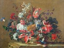 Still Life with Flowers in a Silver Vase with Perfume Burners, C.1690-99-Jean-Baptiste Monnoyer-Giclee Print