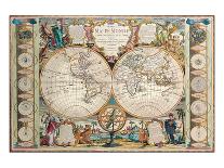 Antique Map, Mappe Monde, 1755-Jean-baptiste Nolin-Laminated Art Print