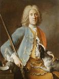 Louis Xv (1710-74) and His Bloodhound at Puys, Cartoon for a Tapestry, 1738-Jean-Baptiste Oudry-Giclee Print