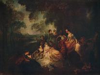 Courtly Scene in a Park, C.1730-35-Jean-Baptiste Joseph Pater-Giclee Print