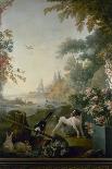 Paysage au chien-Jean Baptiste-Stretched Canvas