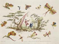 Butterflies and Two Central Figures-Jean Baptiste Pillement-Giclee Print