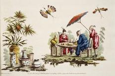 Butterflies and Two Central Figures-Jean Baptiste Pillement-Giclee Print