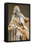 Jean Baptiste Poquelin known as Moliere, 18Th Century (Marble)-Jean-jacques Caffieri-Framed Stretched Canvas