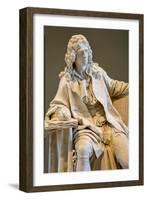 Jean Baptiste Poquelin known as Moliere, 18Th Century (Marble)-Jean-jacques Caffieri-Framed Giclee Print