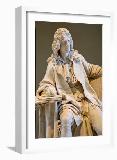 Jean Baptiste Poquelin known as Moliere, 18Th Century (Marble)-Jean-jacques Caffieri-Framed Giclee Print