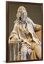 Jean Baptiste Poquelin known as Moliere, 18Th Century (Marble)-Jean-jacques Caffieri-Framed Giclee Print